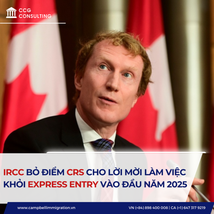 IRCC BỎ ĐIỂM CRS CHO LỜI MỜI LÀM VIỆC KHỎI EXPRESS ENTRY VÀO MÙA XUÂN NĂM 2025