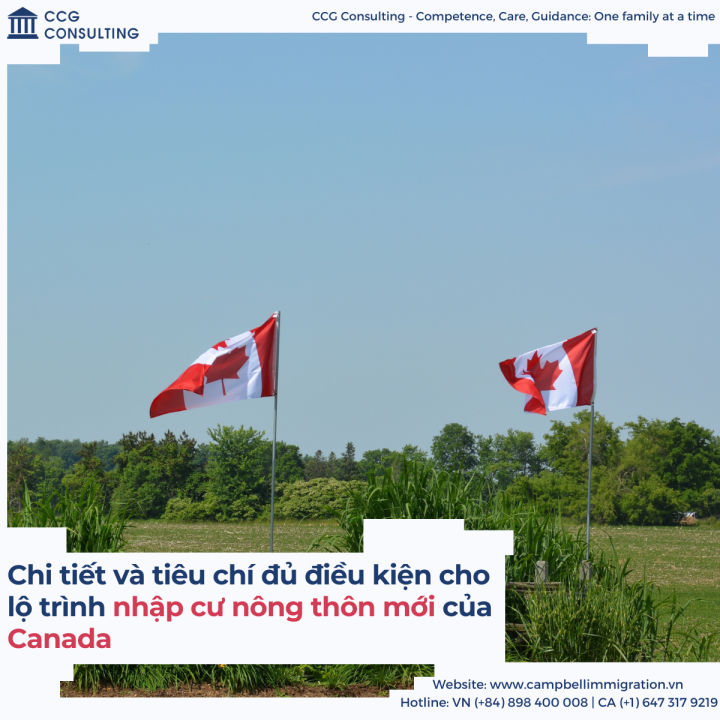 CHI TIẾT VÀ TIÊU CHÍ ĐỦ ĐIỀU KIỆN CHO LỘ TRÌNH NHẬP CƯ NÔNG THÔN MỚI CỦA CANADA