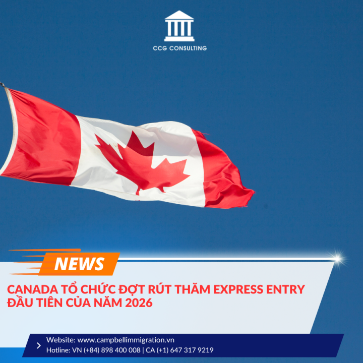 CANADA TỔ CHỨC ĐỢT RÚT THĂM EXPRESS ENTRY ĐẦU TIÊN CỦA NĂM 2026