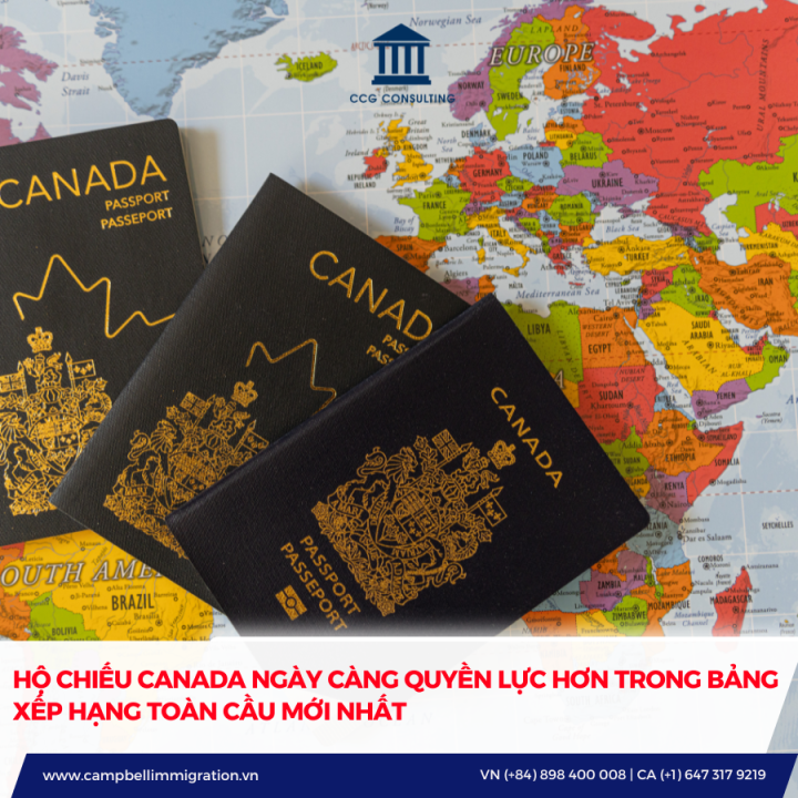 HỘ CHIẾU CANADA NGÀY CÀNG QUYỀN LỰC HƠN TRONG BẢNG XẾP HẠNG TOÀN CẦU MỚI NHẤT